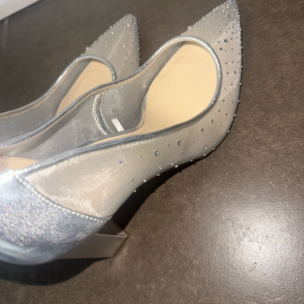 Jessica Simpson Shimmering Silver Heels
